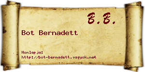 Bot Bernadett névjegykártya