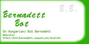 bernadett bot business card